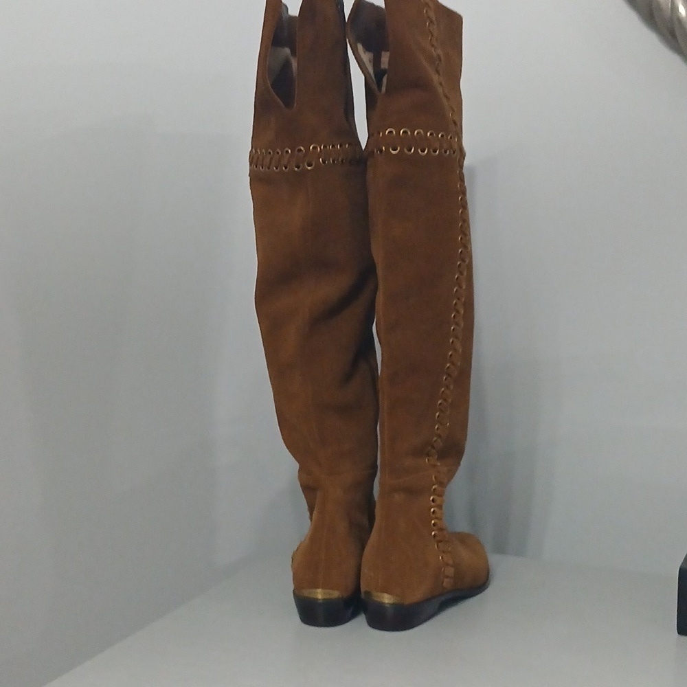 Michael Kors Brown Suede Over-the-Knee Boots, Gentle Used Excellent Conditions - Picture 2 of 6